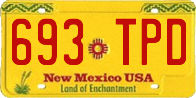 NM license plate 693TPD