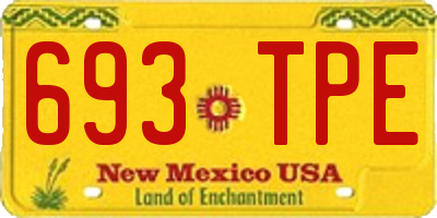 NM license plate 693TPE
