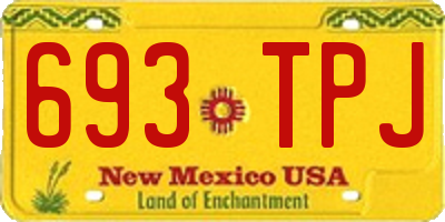 NM license plate 693TPJ