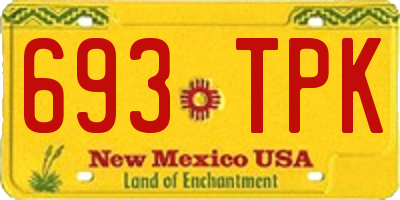 NM license plate 693TPK