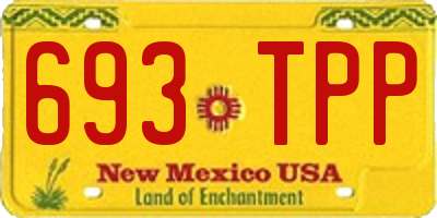 NM license plate 693TPP