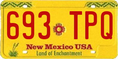 NM license plate 693TPQ