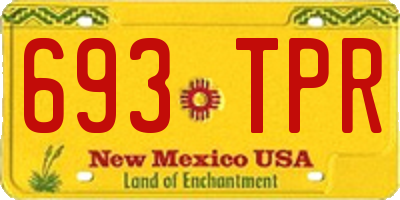 NM license plate 693TPR