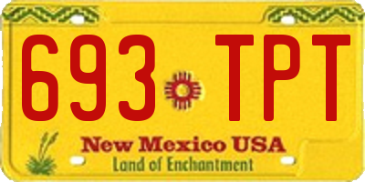 NM license plate 693TPT