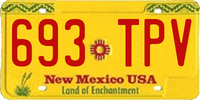 NM license plate 693TPV
