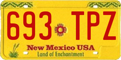 NM license plate 693TPZ