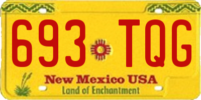 NM license plate 693TQG