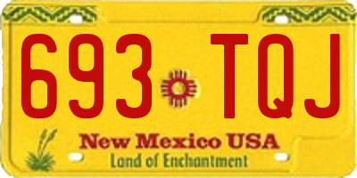 NM license plate 693TQJ