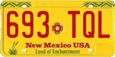 NM license plate 693TQL