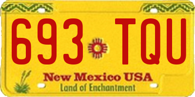 NM license plate 693TQU
