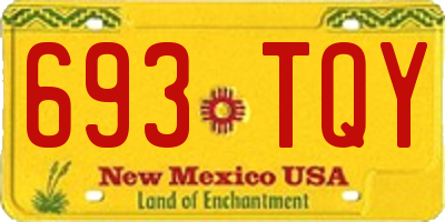 NM license plate 693TQY