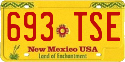 NM license plate 693TSE