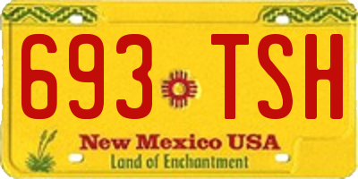 NM license plate 693TSH