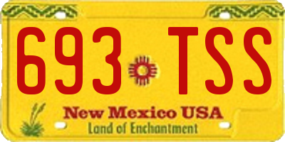 NM license plate 693TSS
