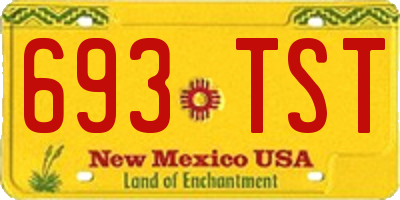 NM license plate 693TST