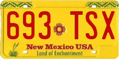 NM license plate 693TSX