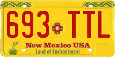 NM license plate 693TTL