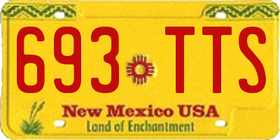 NM license plate 693TTS