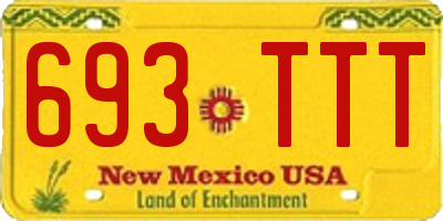 NM license plate 693TTT