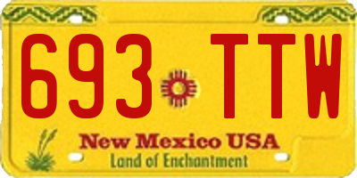NM license plate 693TTW