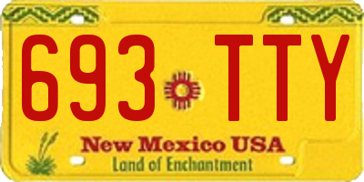 NM license plate 693TTY