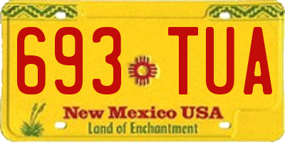 NM license plate 693TUA