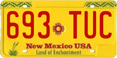 NM license plate 693TUC