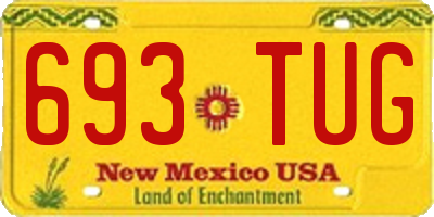 NM license plate 693TUG