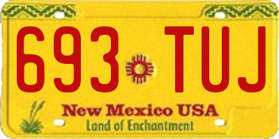 NM license plate 693TUJ