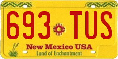 NM license plate 693TUS