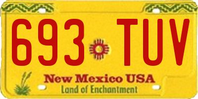 NM license plate 693TUV