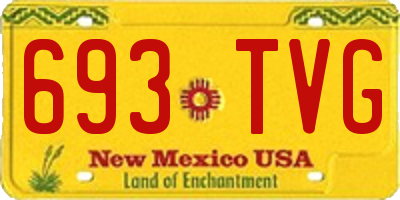 NM license plate 693TVG