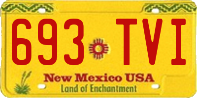 NM license plate 693TVI
