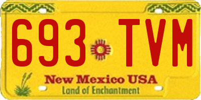 NM license plate 693TVM