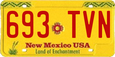 NM license plate 693TVN