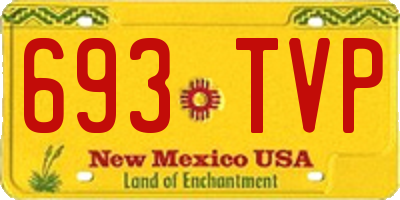 NM license plate 693TVP