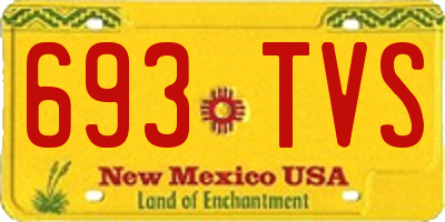 NM license plate 693TVS