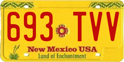 NM license plate 693TVV