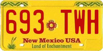 NM license plate 693TWH