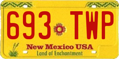 NM license plate 693TWP