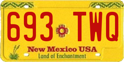 NM license plate 693TWQ