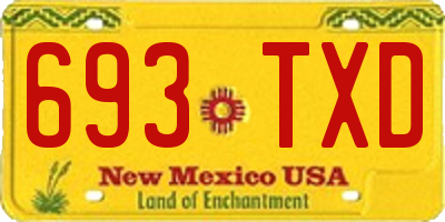 NM license plate 693TXD