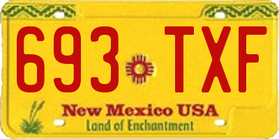 NM license plate 693TXF