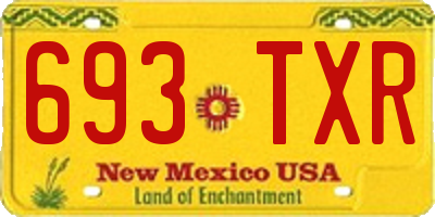 NM license plate 693TXR