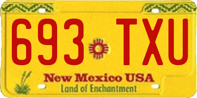 NM license plate 693TXU