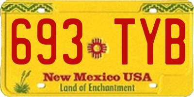 NM license plate 693TYB