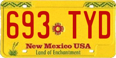 NM license plate 693TYD