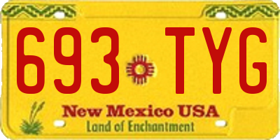 NM license plate 693TYG