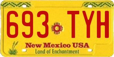 NM license plate 693TYH