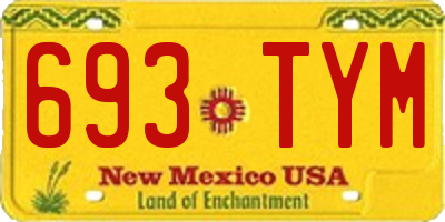NM license plate 693TYM